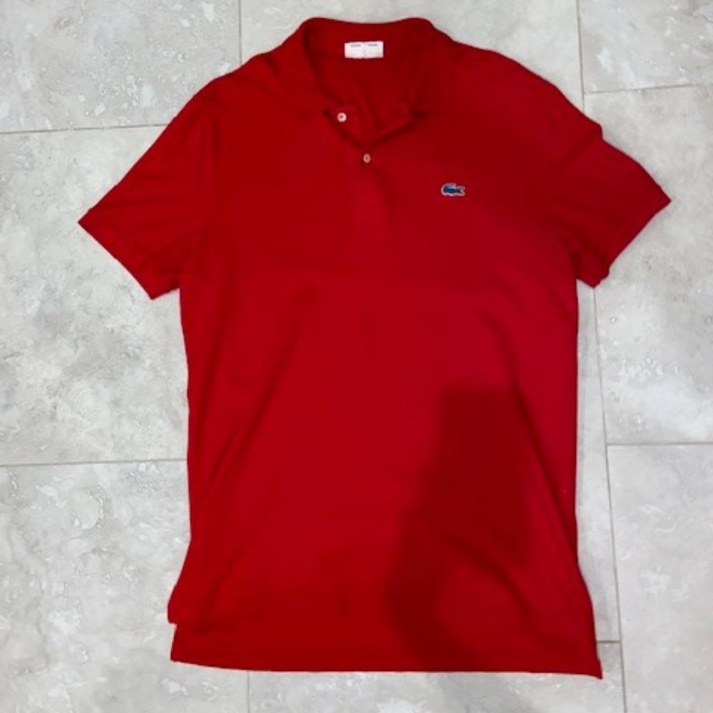 Men's LaCoste Red Pique shirt